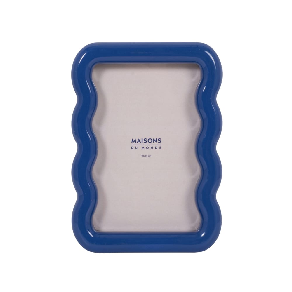 Cadre photo ondulé bleu 10x15