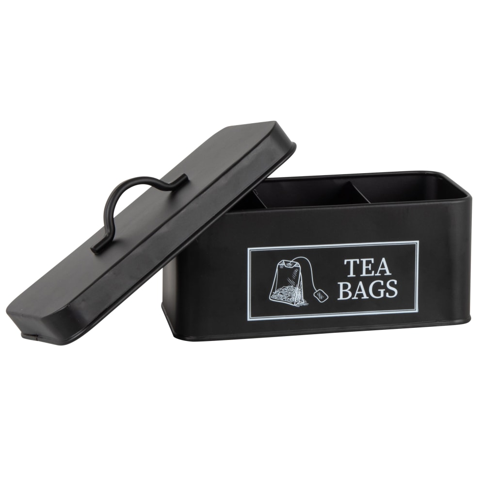 Caja de té de metal negro - Maisons du Monde