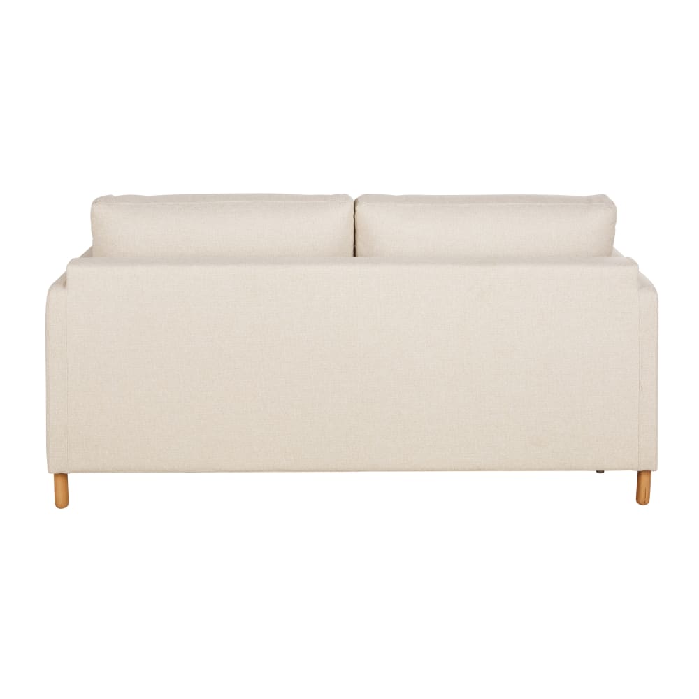 Canapé 3/4 places en tissu polyester tramé beige — vue 4