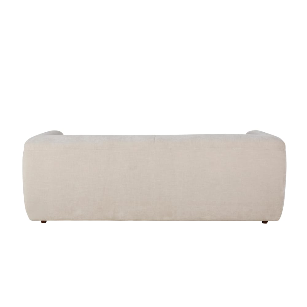 Canapé 3 places effet velours recyclé beige — vue 4
