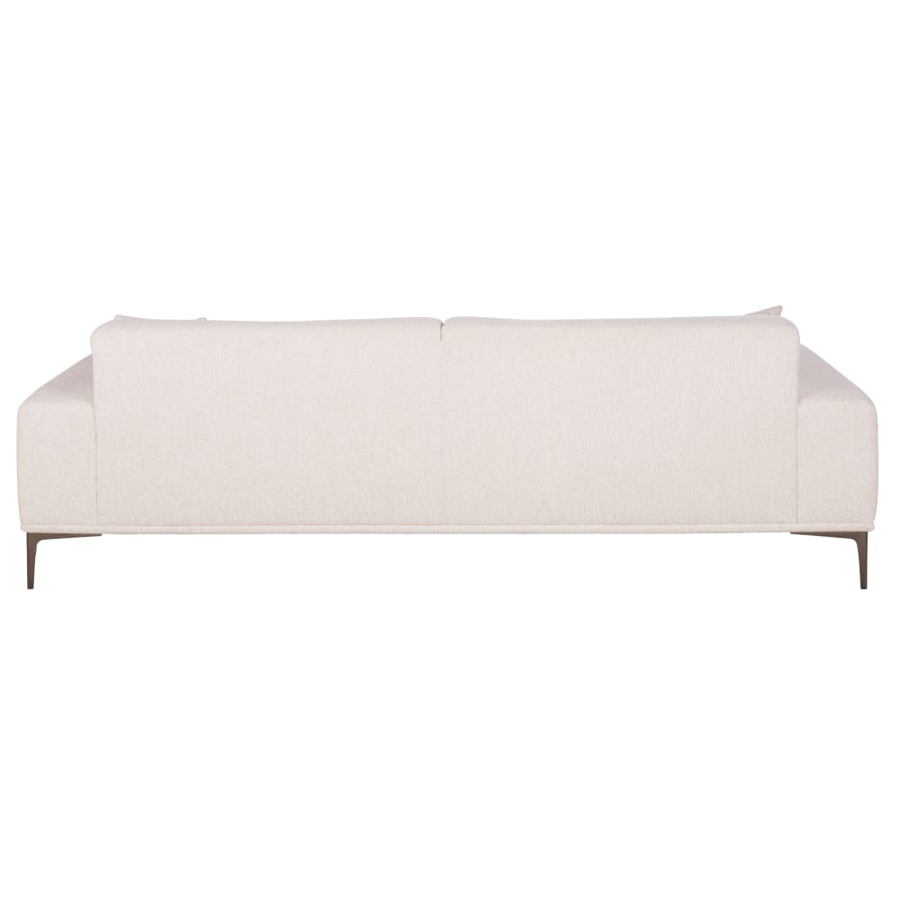 Canapé 3 places en tissu polyester tramé beige — vue 4