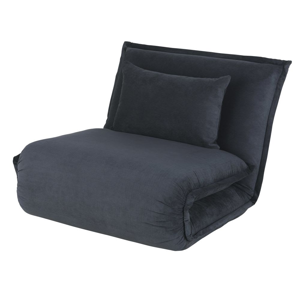 hallen - Canapé convertible velours côtelé Gris - Vue supplémentaire 2