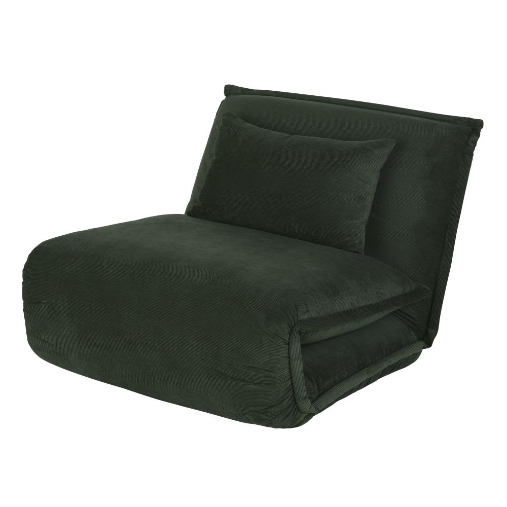 hallen - Canapé convertible velours côtelé Vert - Vue supplémentaire 2