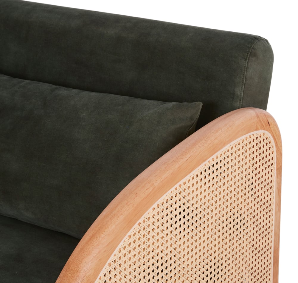 Narnia - Canapé clic-clac 2 places en velours vert - Vue supplémentaire 3