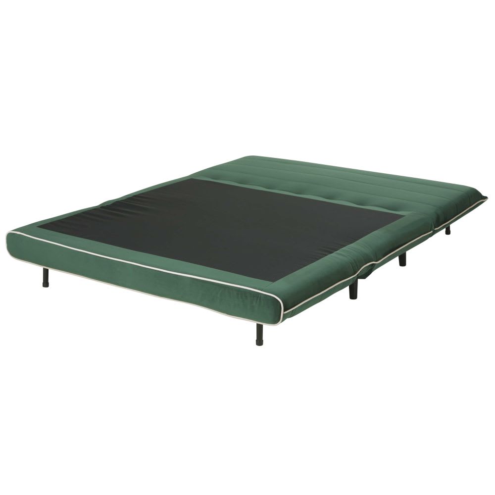 Canapé clic-clac 2 places en velours vert - Maisons du Monde
