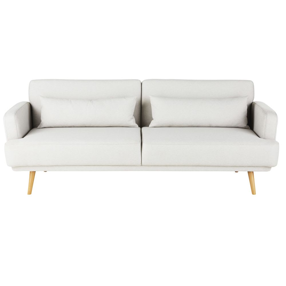 Canapé clic-clac 4 places gris clair