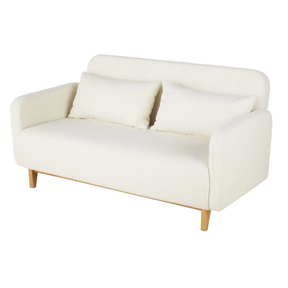 nia - Canapé bouclette Blanc - Vue supplémentaire 2