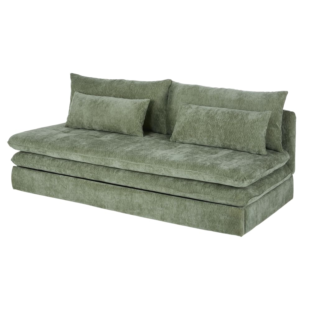Clio - Canapé convertible tissu vert - Vue supplémentaire 3