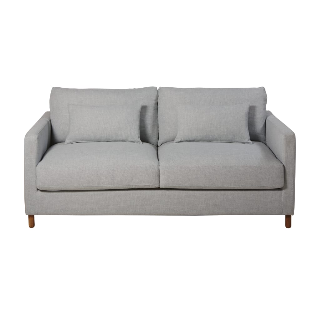 Canapé convertible 3 places gris clair, matelas 14 cm - Maisons du Monde