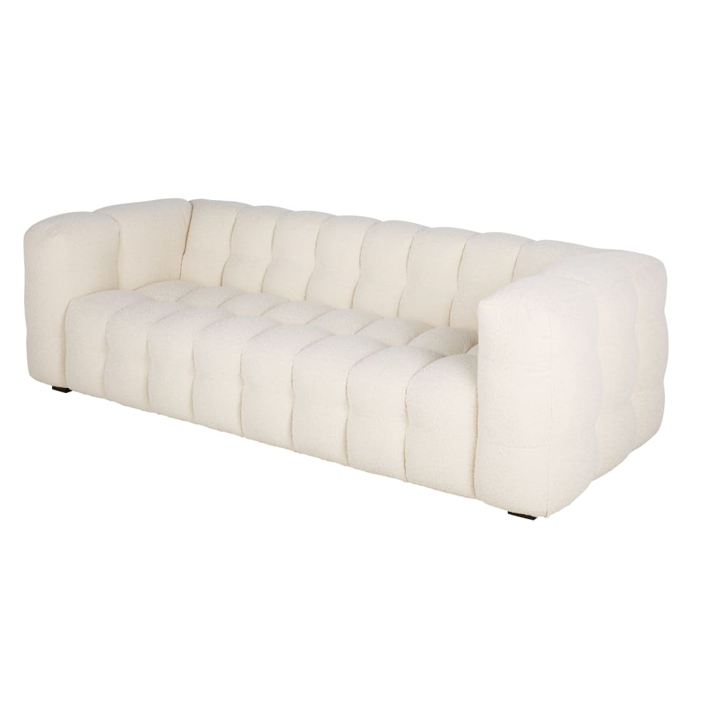 Canapé nuage 3/4 places bouclettes écrues