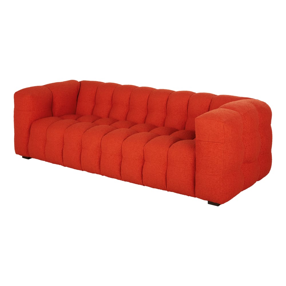 Canapé nuage 3/4 places bouclettes orange