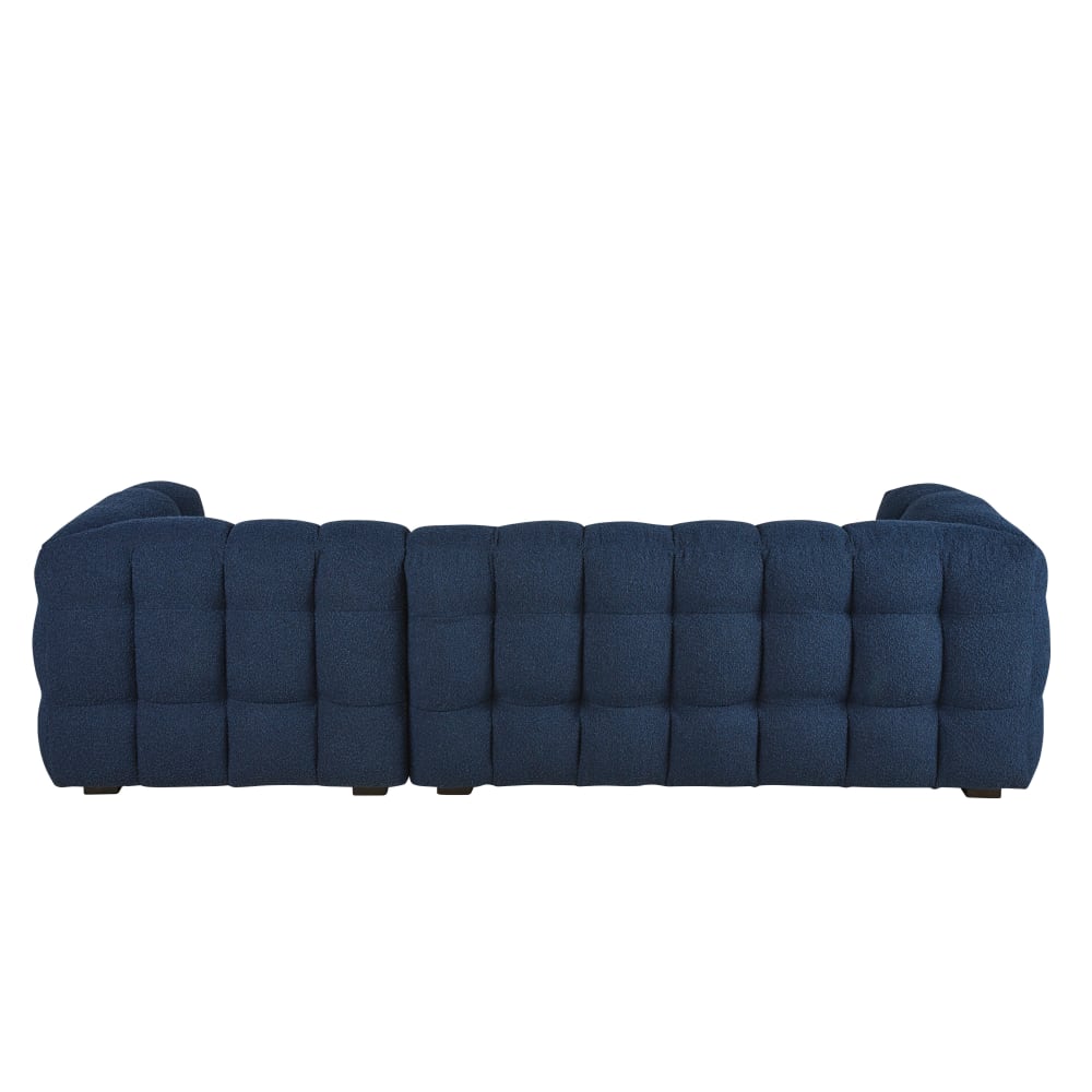 Canapé nuage d'angle droit 4/5 places bouclettes bleu nuit — vue 4