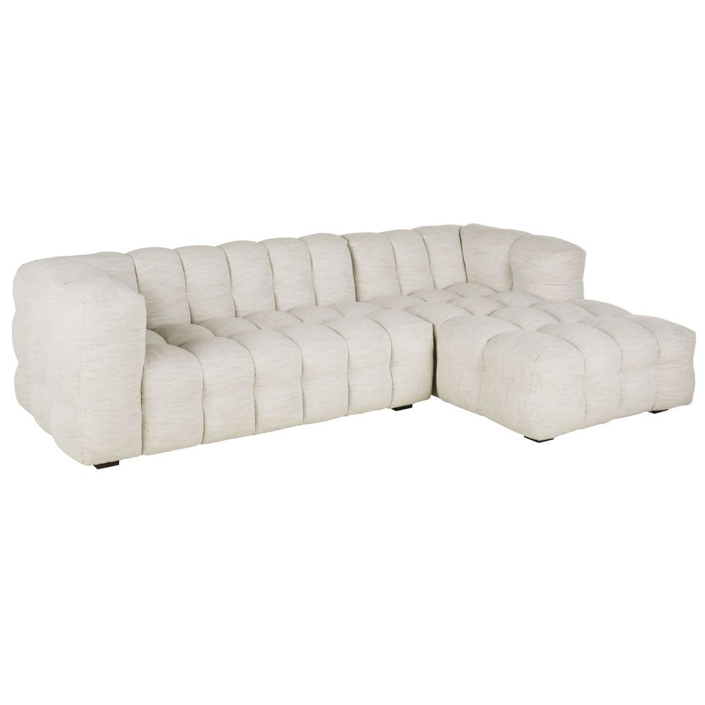 Canapé nuage d'angle droit 4/5 places coloris sable