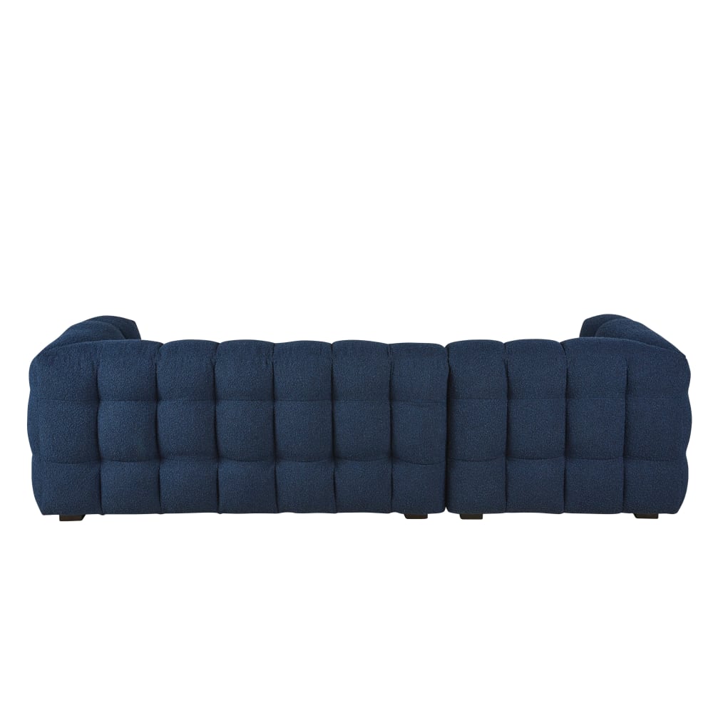 Canapé nuage d'angle gauche 4/5 places bouclettes bleu nuit — vue 4
