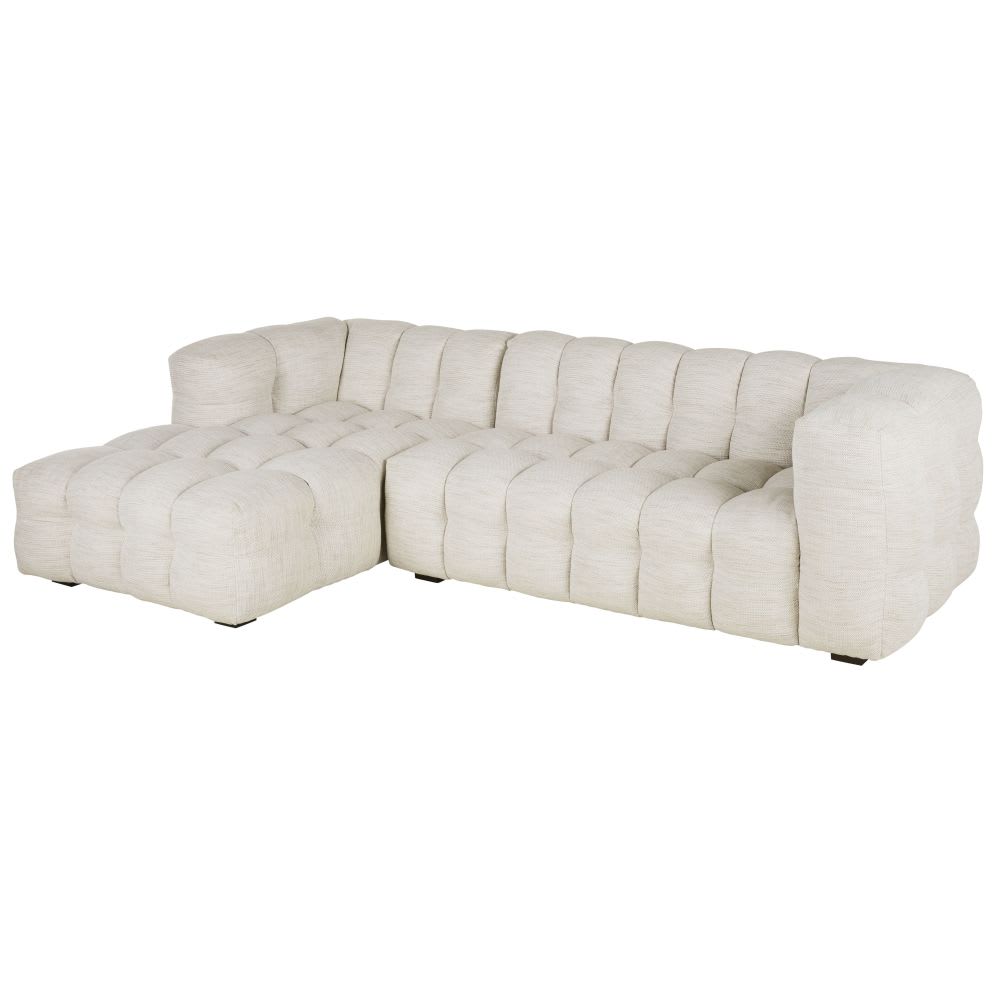 Canapé nuage d'angle gauche 4/5 places coloris sable