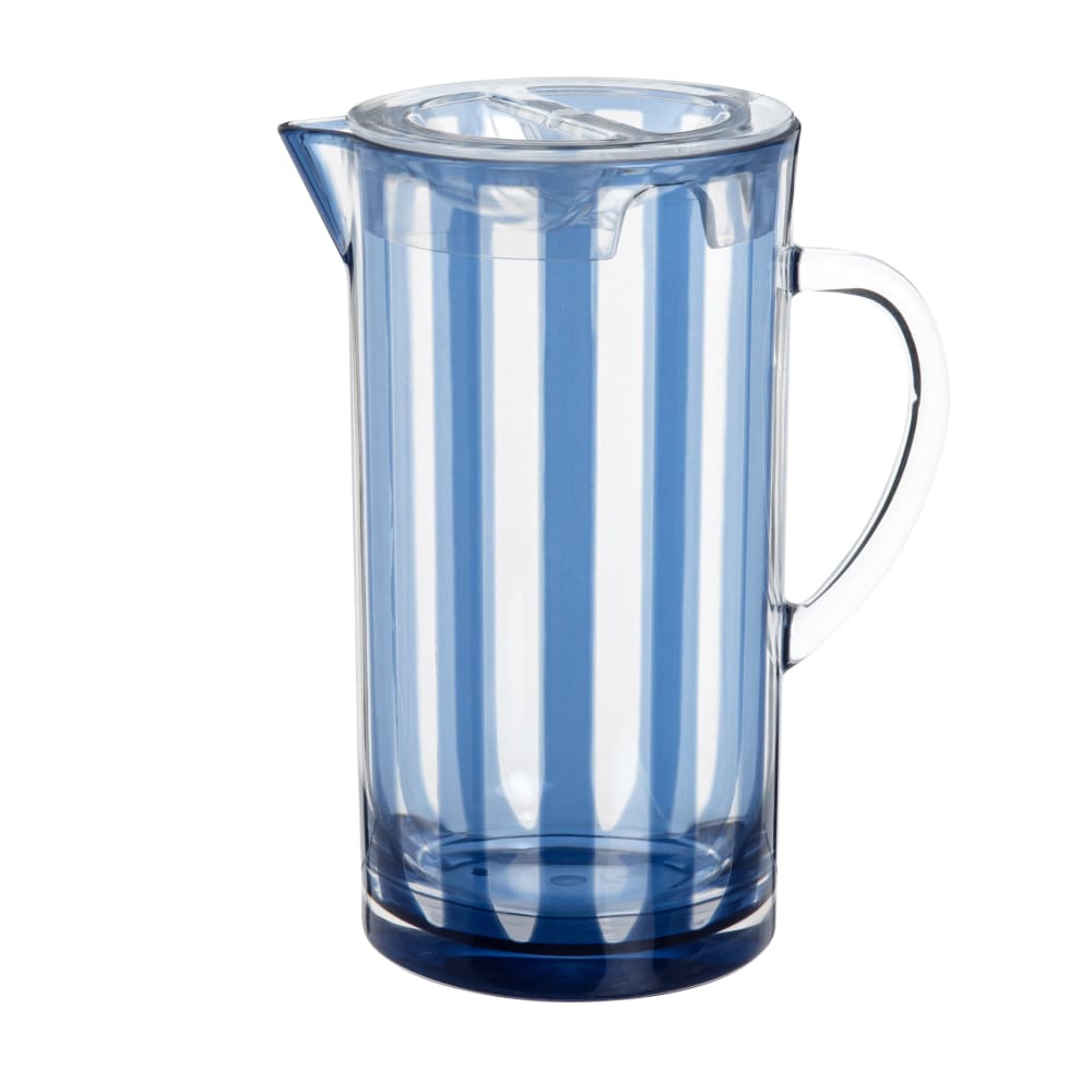 Carafe bleue et transparente