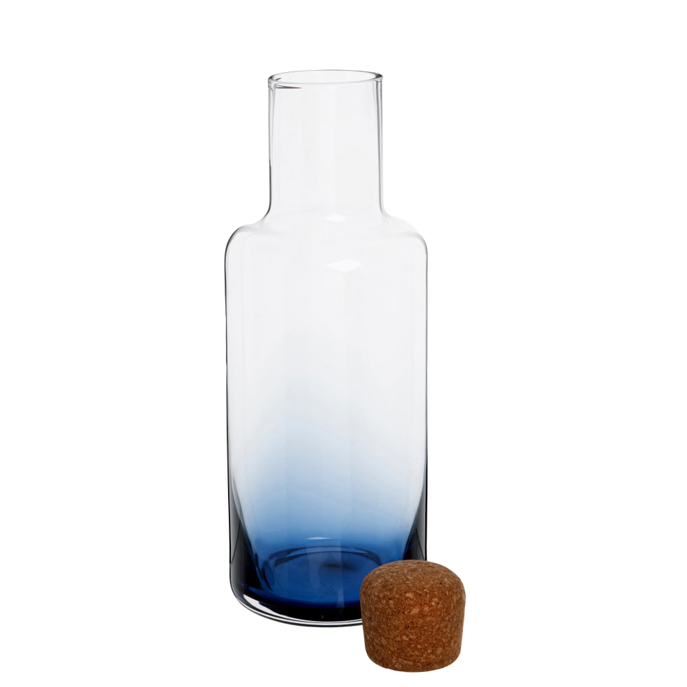 Carafe en verre infusé bleu et transparent 1L - Maisons du Monde