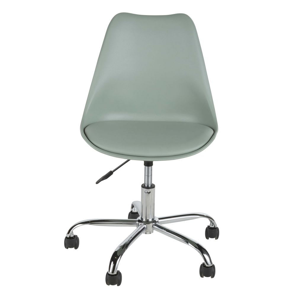 Chaise de bureau enfant réglable à roulettes vert clair - Maisons du Monde