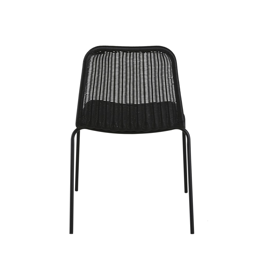 Chaise de jardin en résine recyclée et acier noir — vue 4