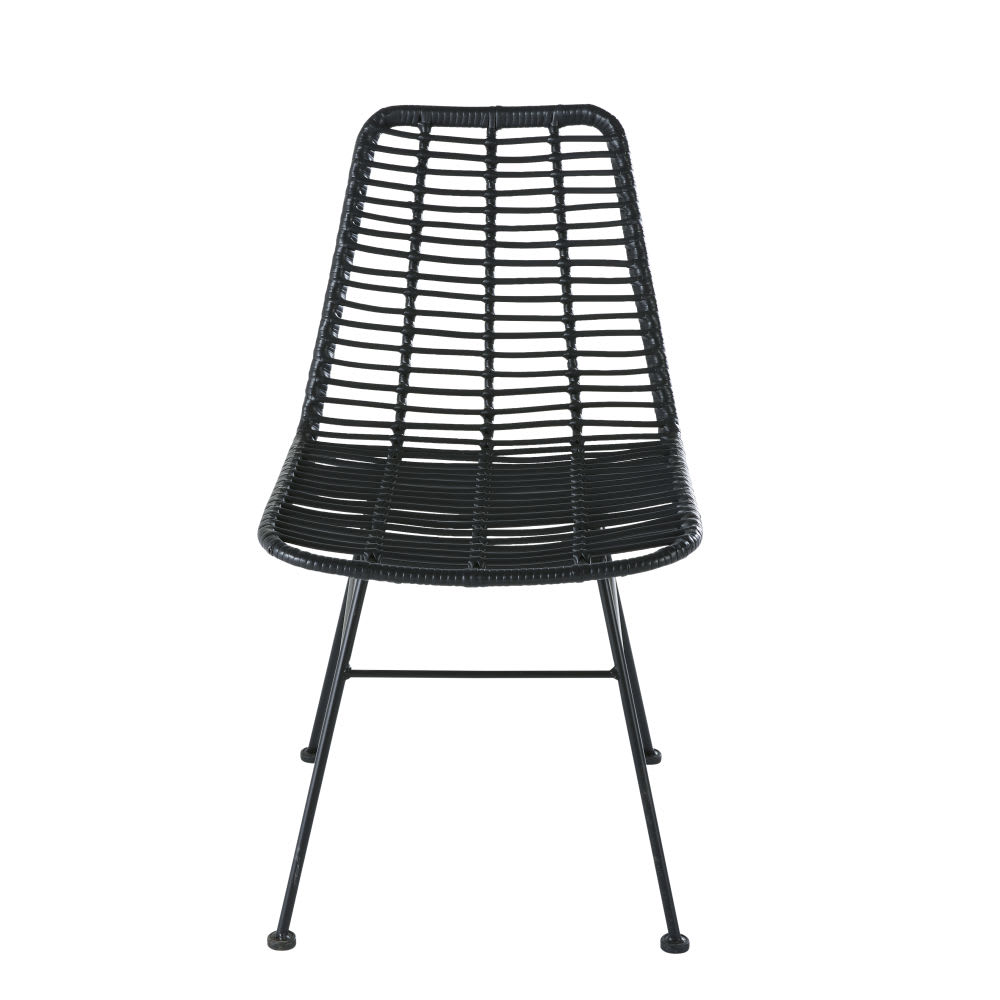 Chaise de jardin professionnelle en résine noire - Maisons du Monde