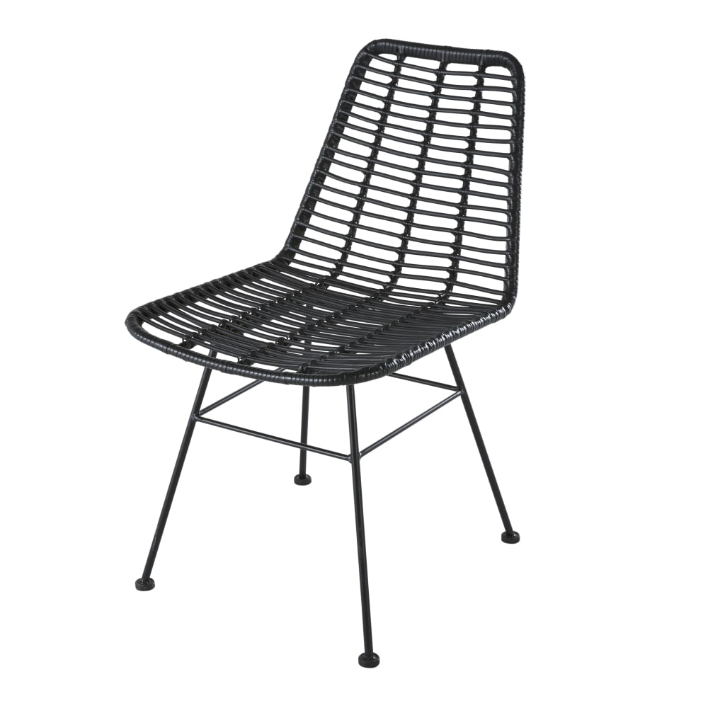 Chaise de jardin professionnelle en résine noire