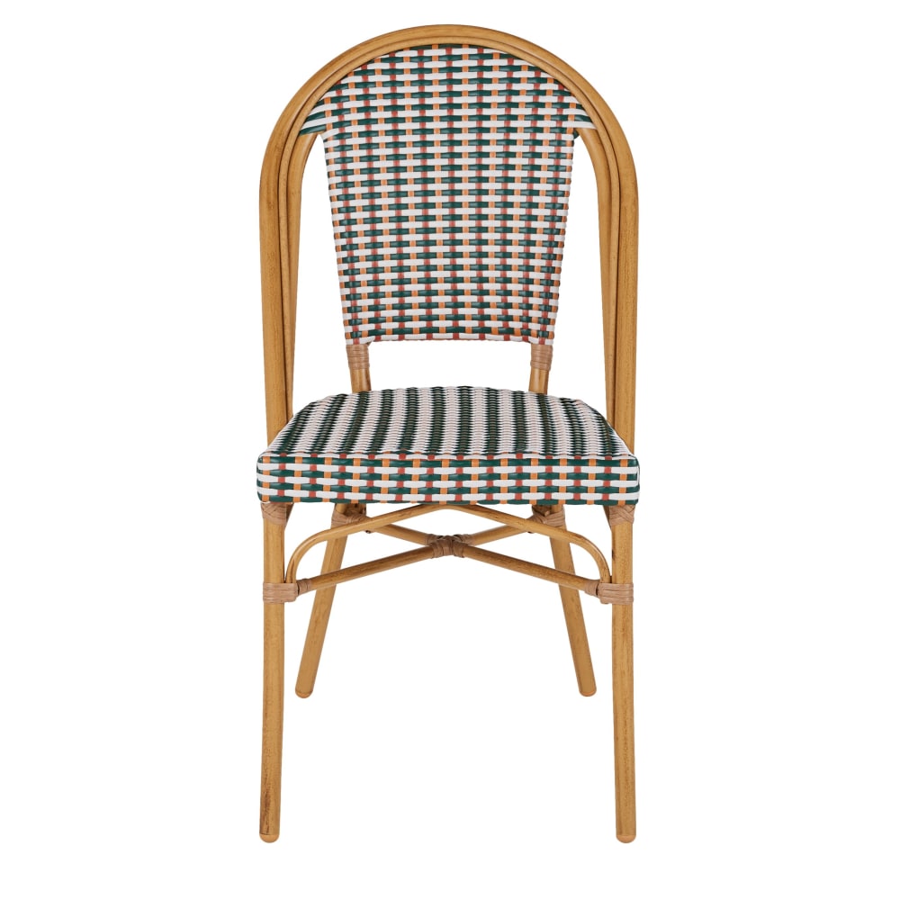 Chaise de jardin professionnelle en résine tressée recyclée multicolore — vue 3