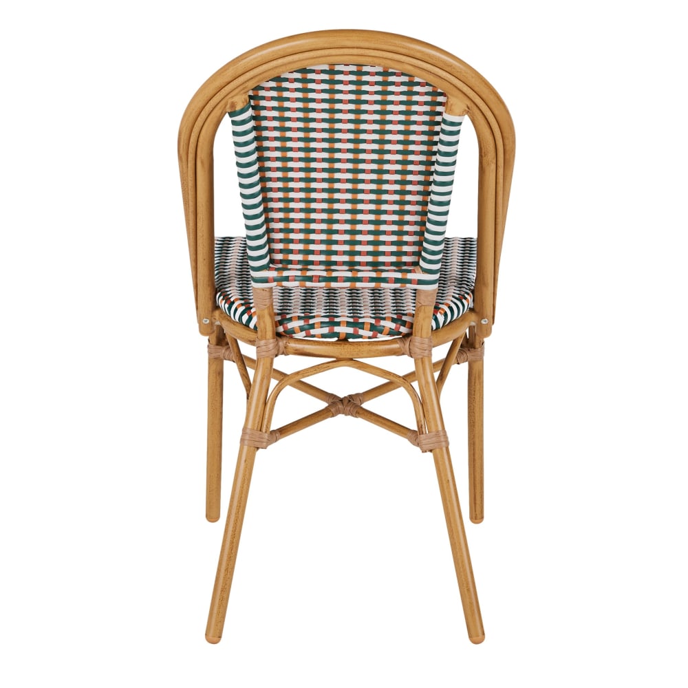 Chaise de jardin professionnelle en résine tressée recyclée multicolore — vue 4