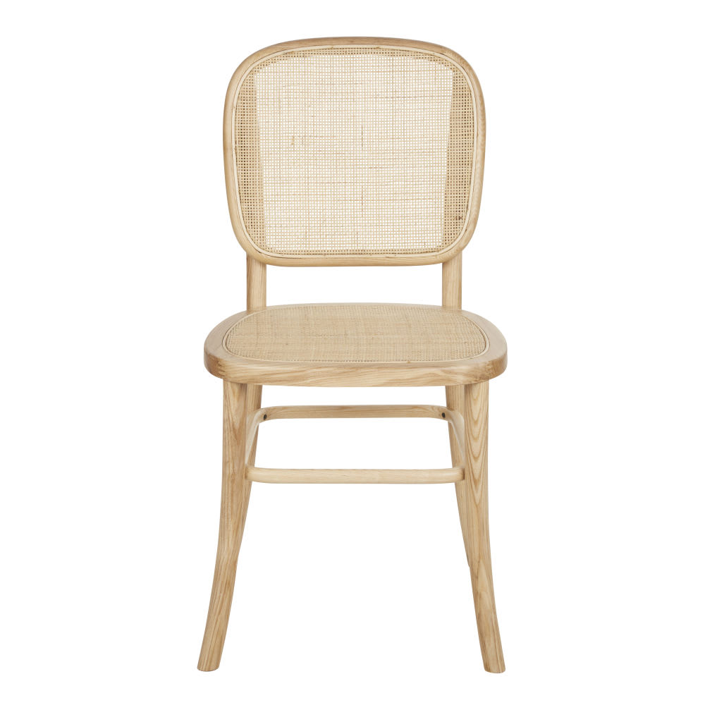 Chaise en bois de frêne cannage en rotin — vue 3