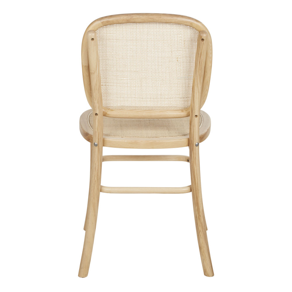 Chaise en bois de frêne cannage en rotin — vue 4