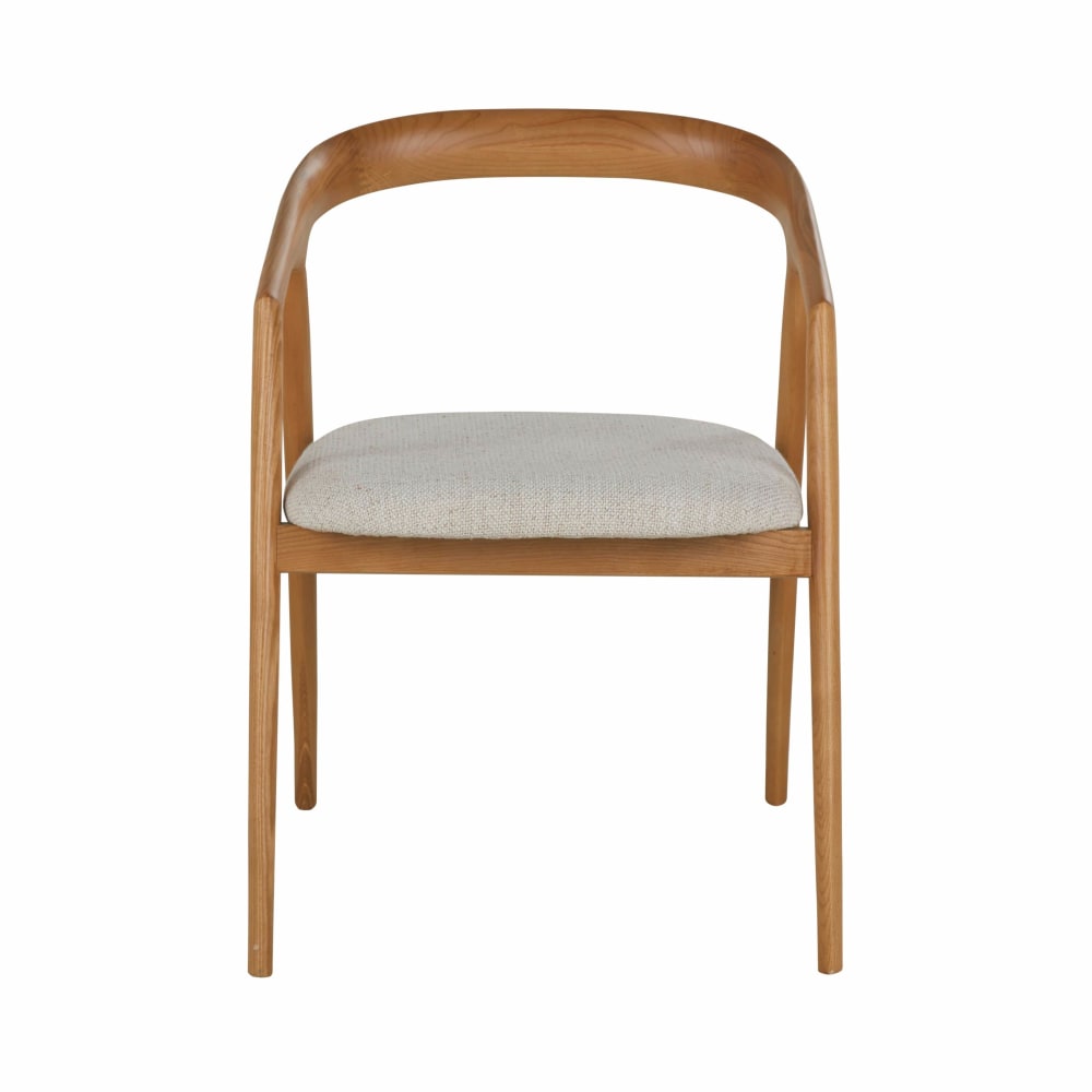 Chaise en textile beige et bois de frêne moyen - Maisons du Monde