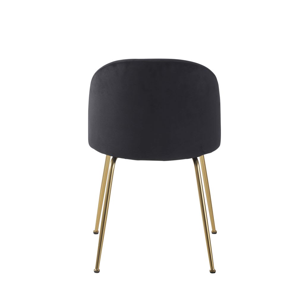 Chaise en velours noir — vue 4