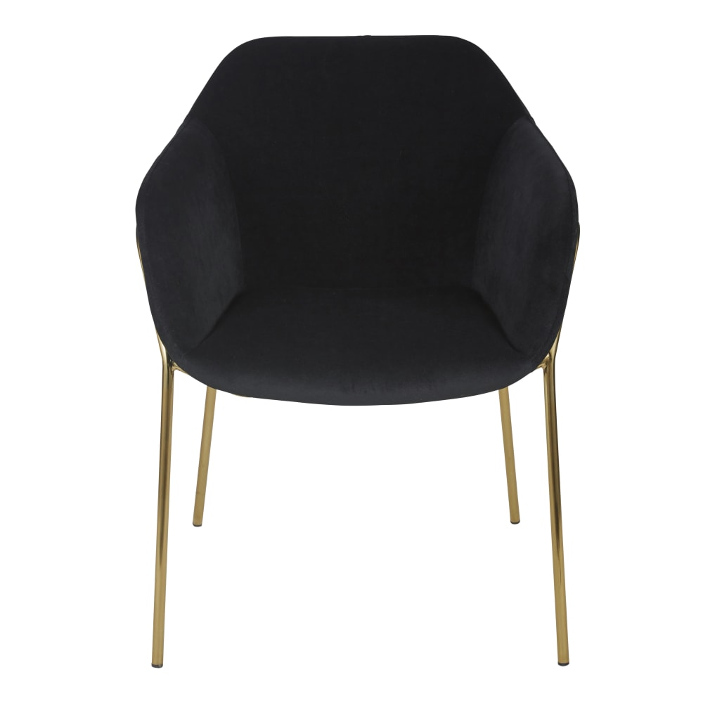 Chaise en velours noir et métal doré - Maisons du Monde
