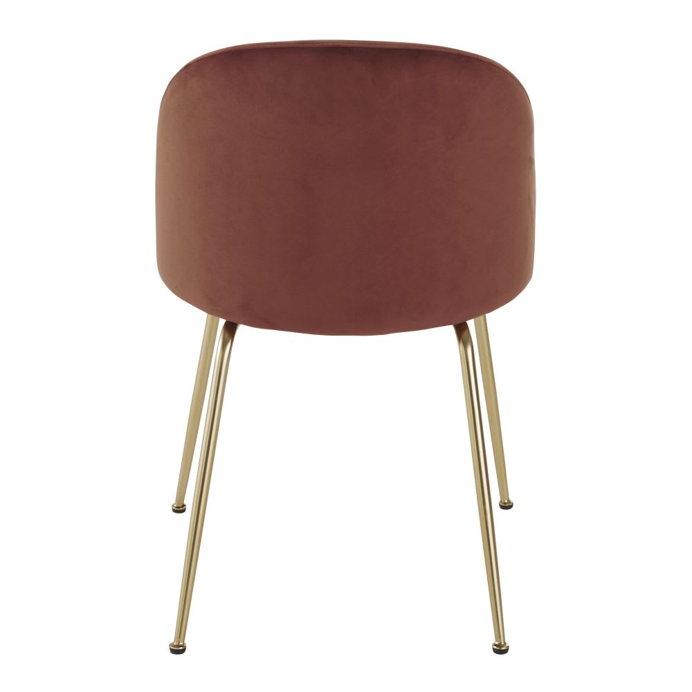 Chaise en velours terracotta — vue 4