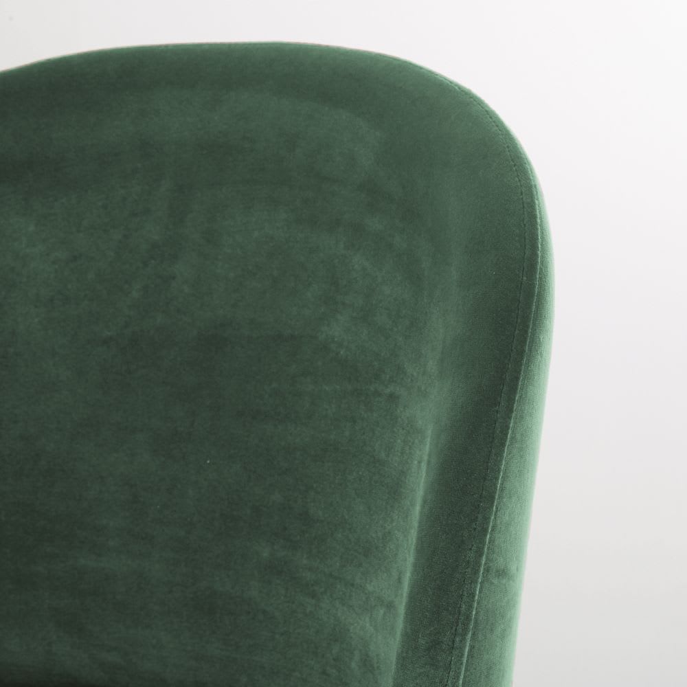 Chaise pour îlot central en velours vert forêt H65 — vue 4