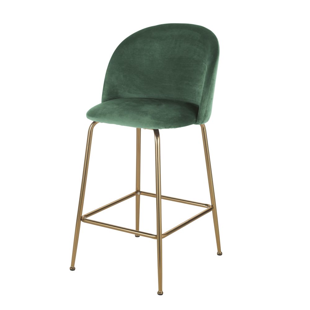 Chaise pour îlot central vert forêt, H65 cm