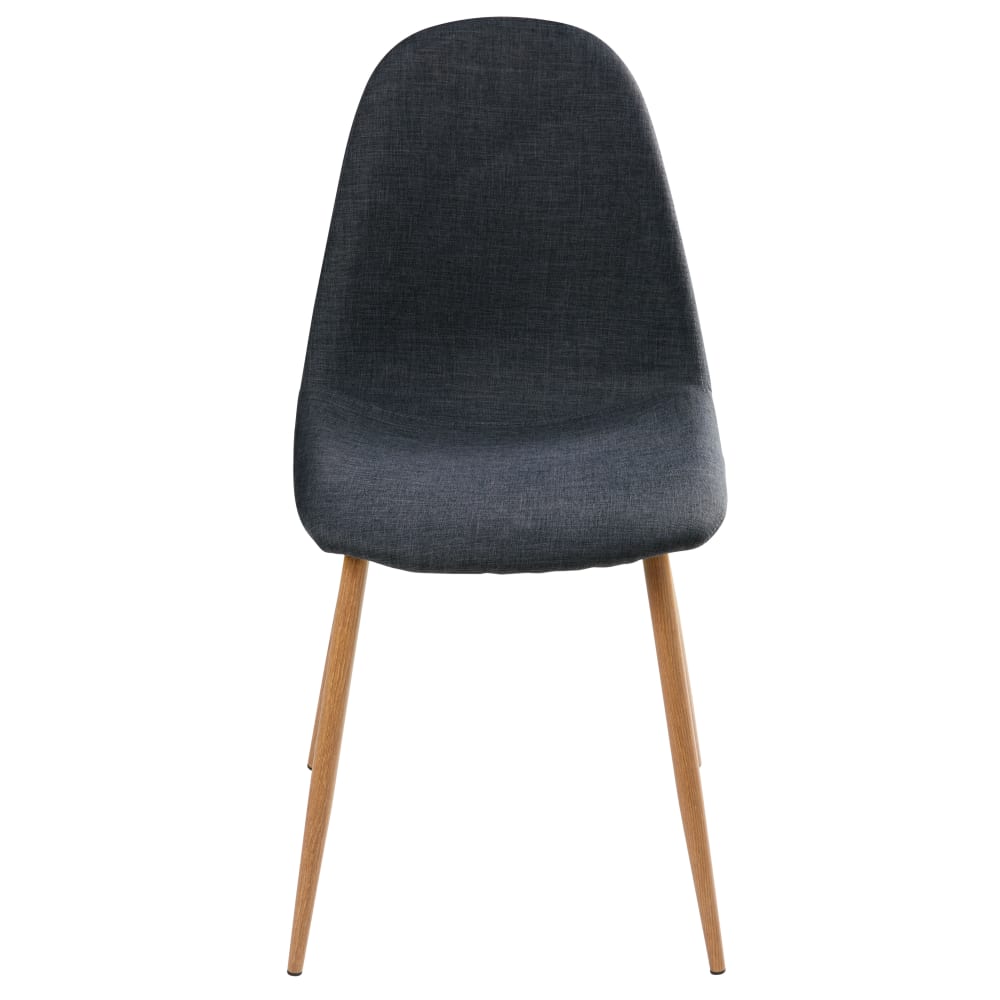 Chaise style scandinave gris anthracite et acier imitation chêne — vue 3