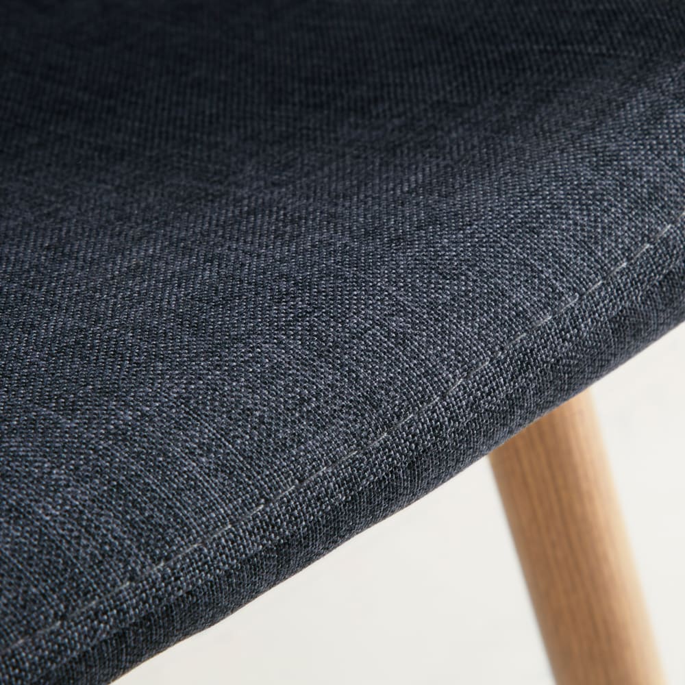 Chaise style scandinave gris anthracite et acier imitation chêne — vue 4