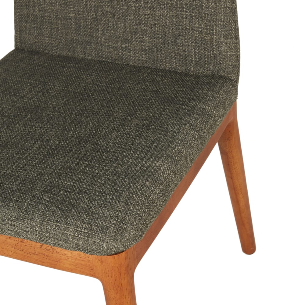 Chaise verte et pieds en bois d'hévéa — vue 4