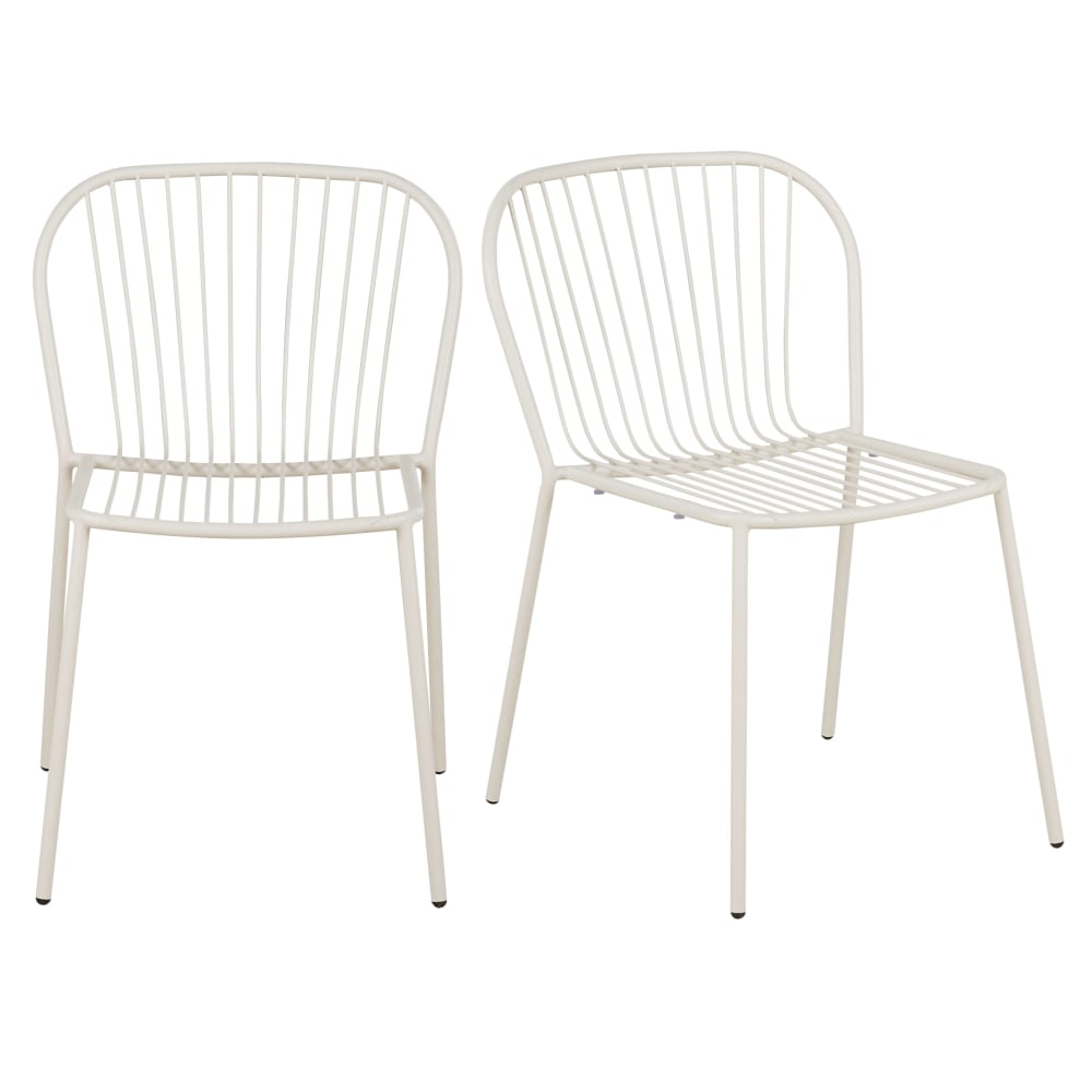 Chaises de restaurant en acier écru (x2)