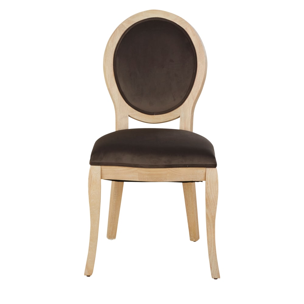 Chaises en velours recyclé taupe (x2) — vue 3