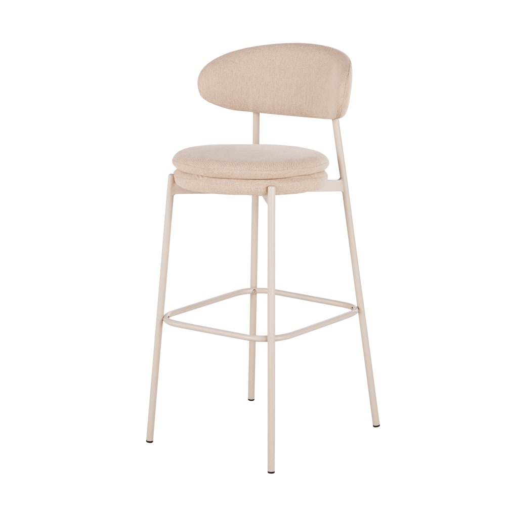 Chaises hautes de bar beiges (x2) H78