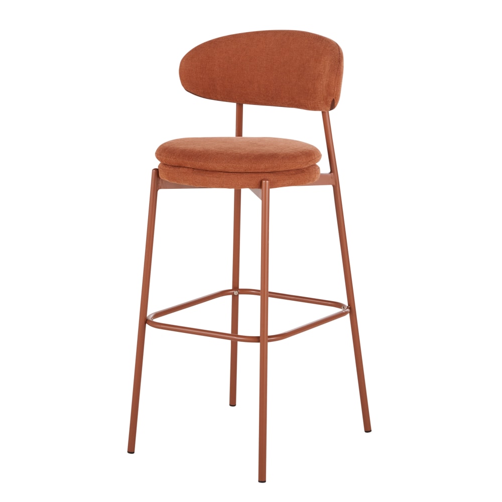 Chaises hautes de bar orange écureuil (x2) H78