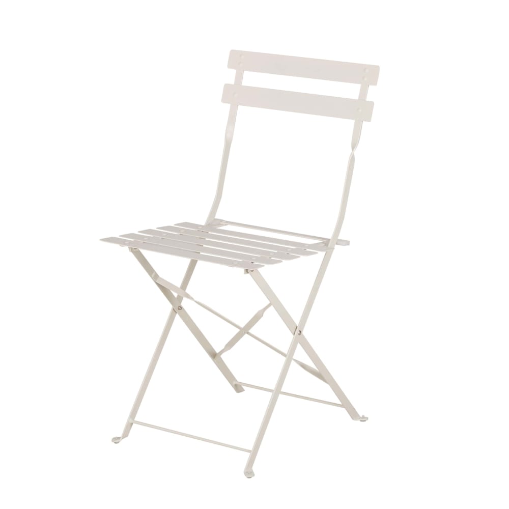 Chaises pliantes de jardin en acier coloris argile (x2) - Maisons du Monde