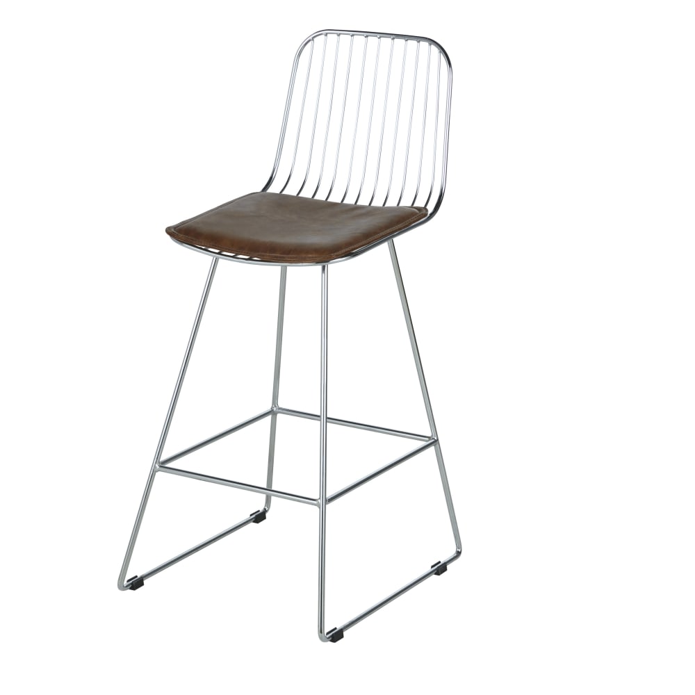 Chaises pour îlot central en acier chromé (x2) H65 - Maisons du Monde