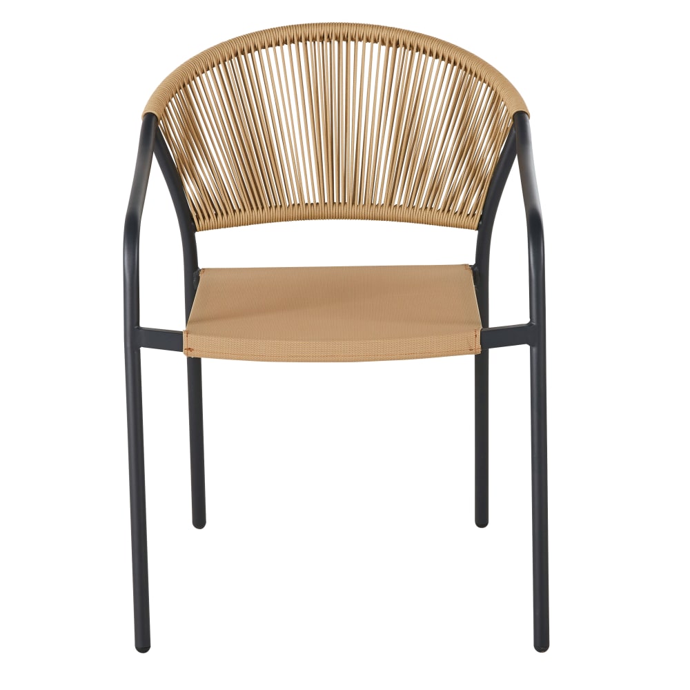 Chaises professionnelles en acier gris anthracite et beige (x2) — vue 4