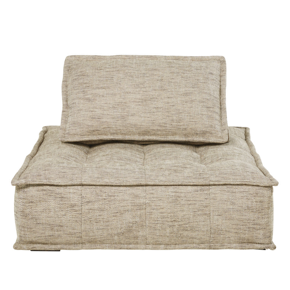 Chauffeuse 1 place pour canapé modulable taupe — vue 3