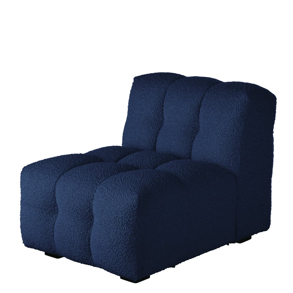 Chauffeuse nuage pour canapé modulable bouclettes bleu nuit
