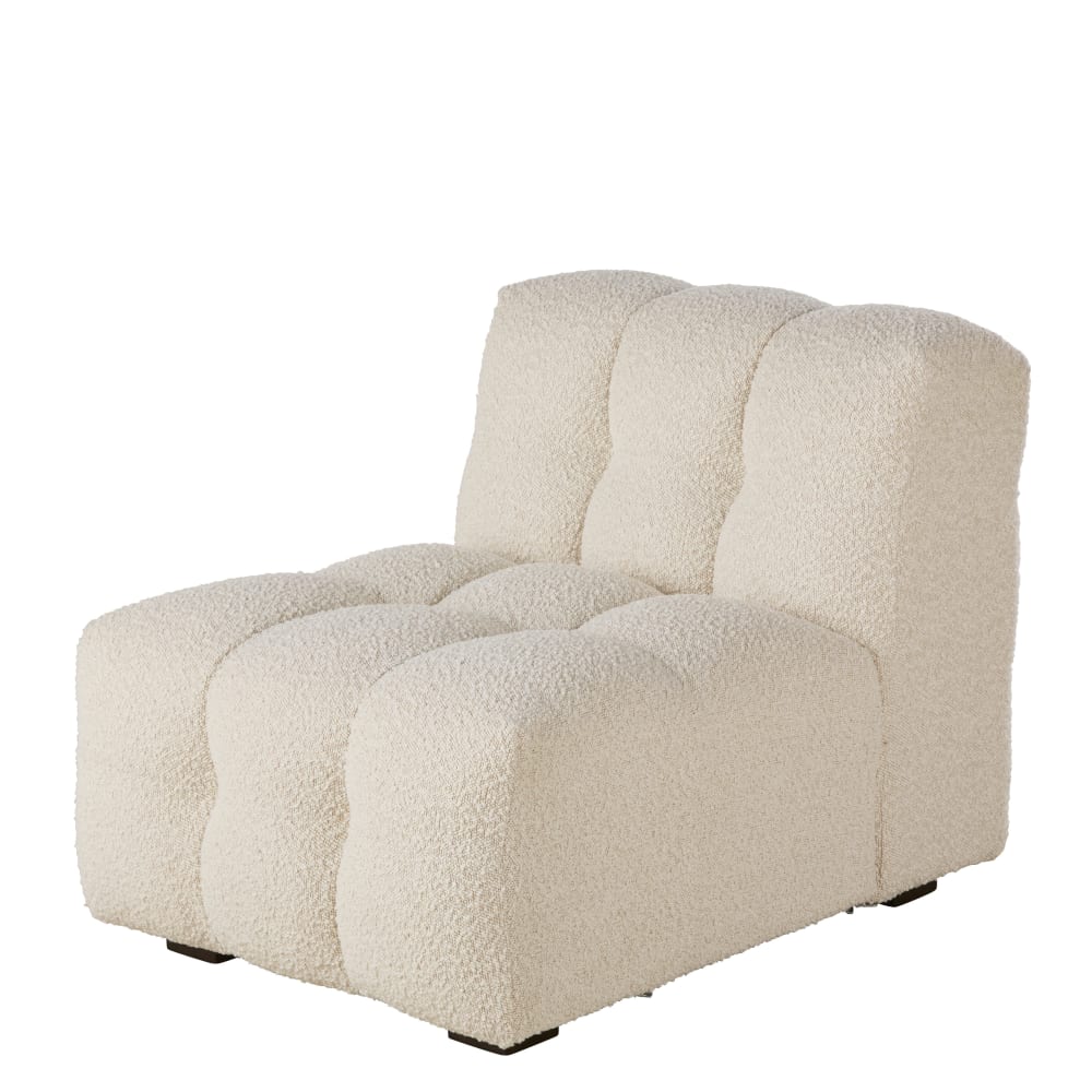 Chauffeuse nuage pour canapé modulable bouclettes écrues