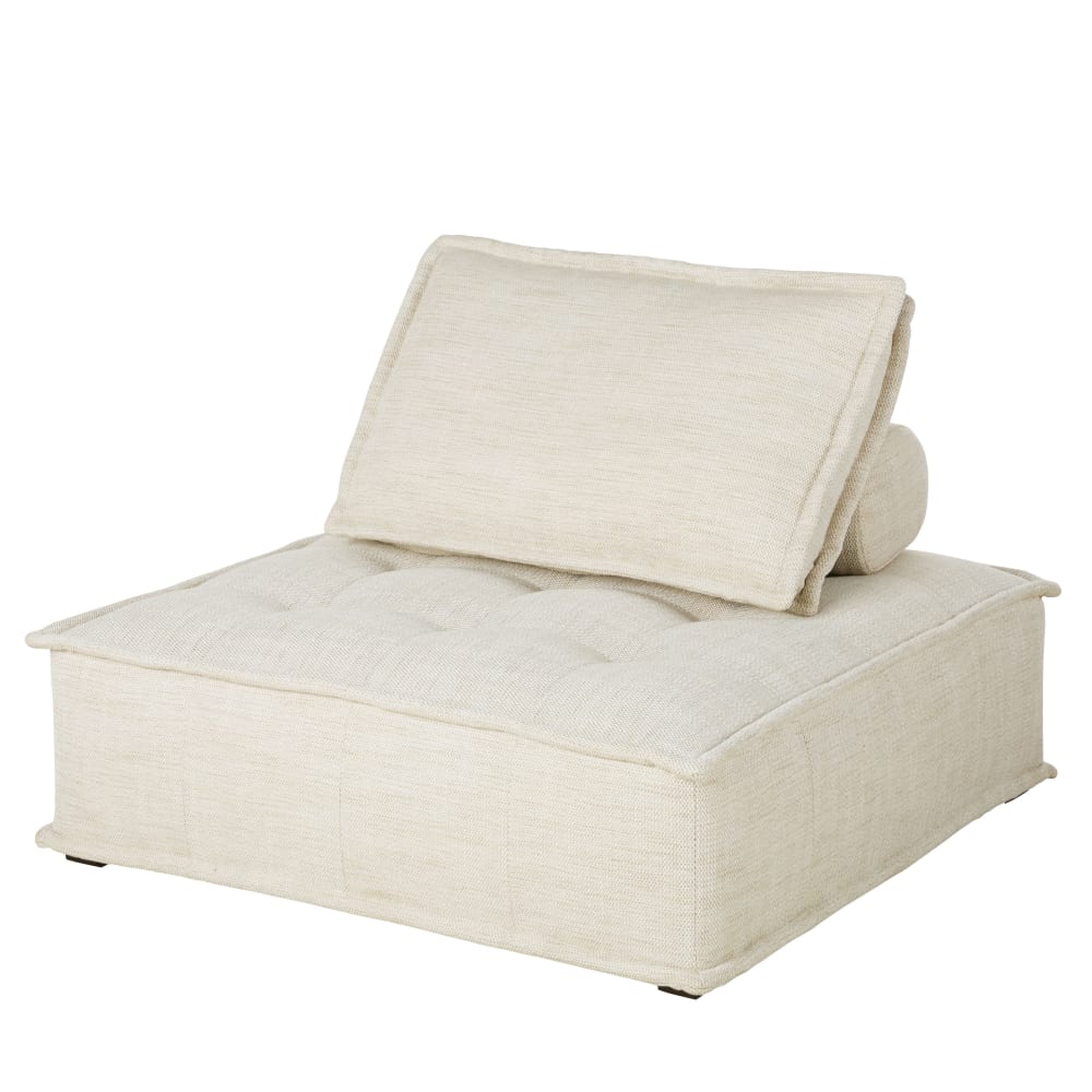 Chauffeuse pour canapé modulable beige sable