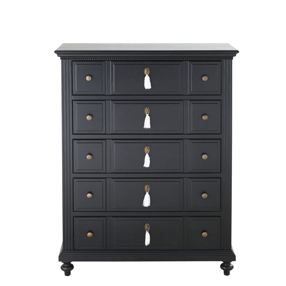 Chiffonnier 5 tiroirs noir — Beyit